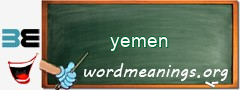 WordMeaning blackboard for yemen